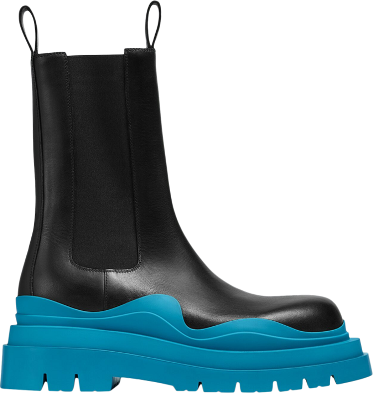 Bottega Veneta Tire Boot 'Black Amalfi Blue'