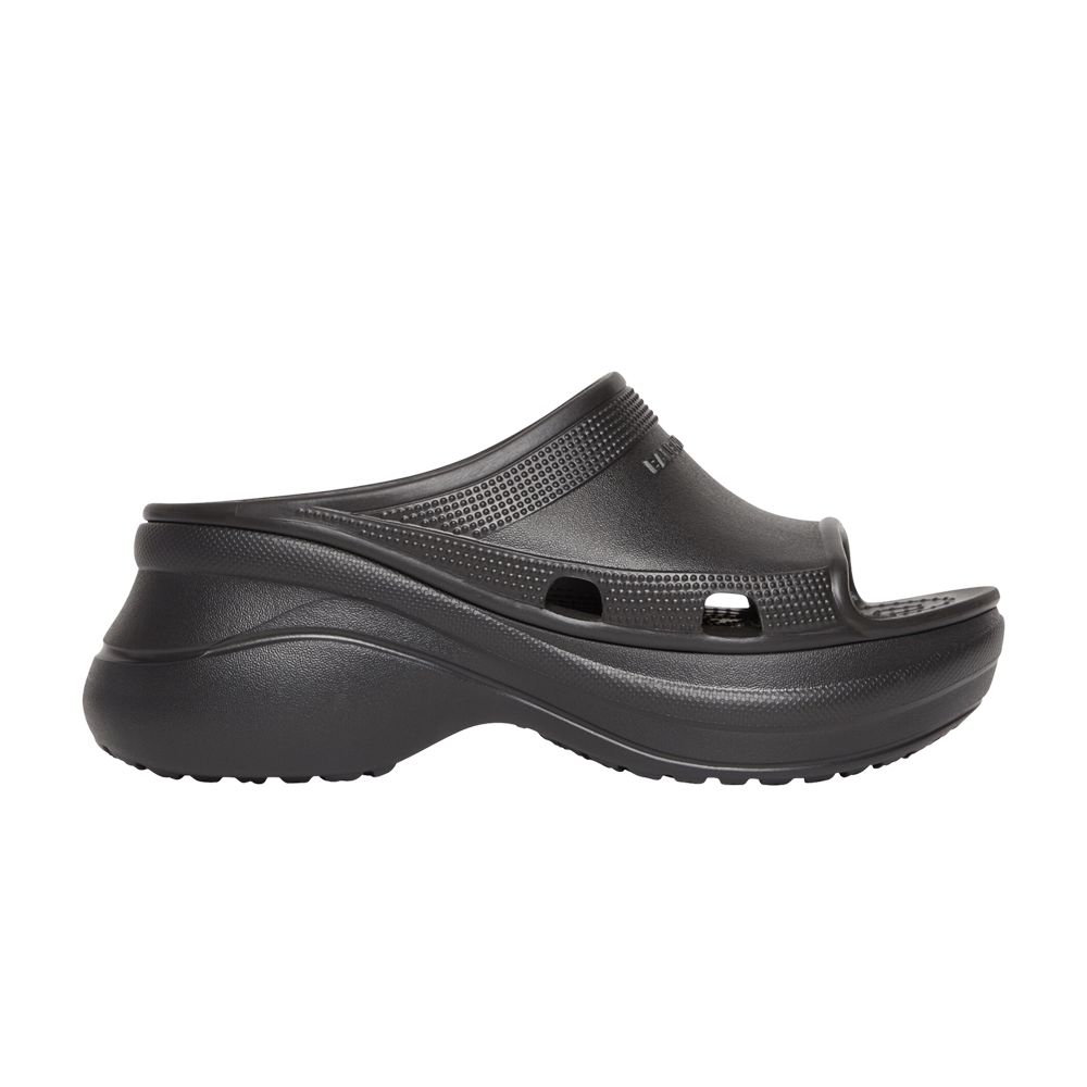 Pre-owned Balenciaga Crocs X Wmns Pool Slide Sandal 'black' | Women's Size 41