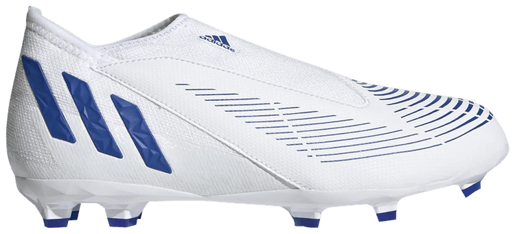 Adidas Predator Edge3 Laceless FG J White Hi Res Blue