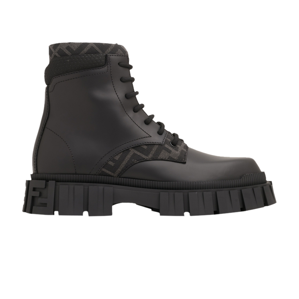 Pre-owned Fendi Force Lace-up Boot 'black'