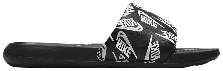 Nike Victori One Slide Repeat Logo   Black White