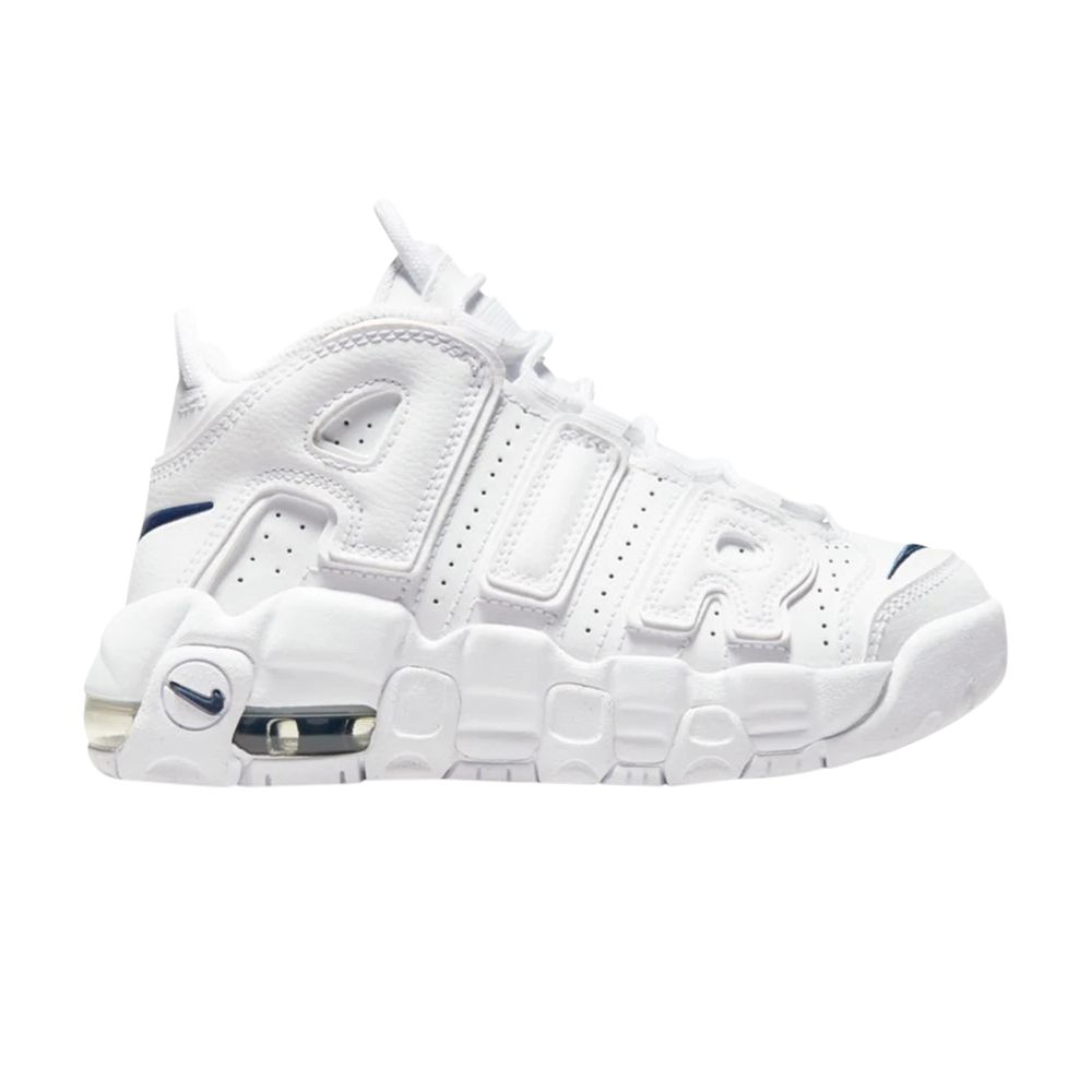 Pre-owned Nike Air More Uptempo Ps 'white Midnight Navy' | Kid's Size 12.5