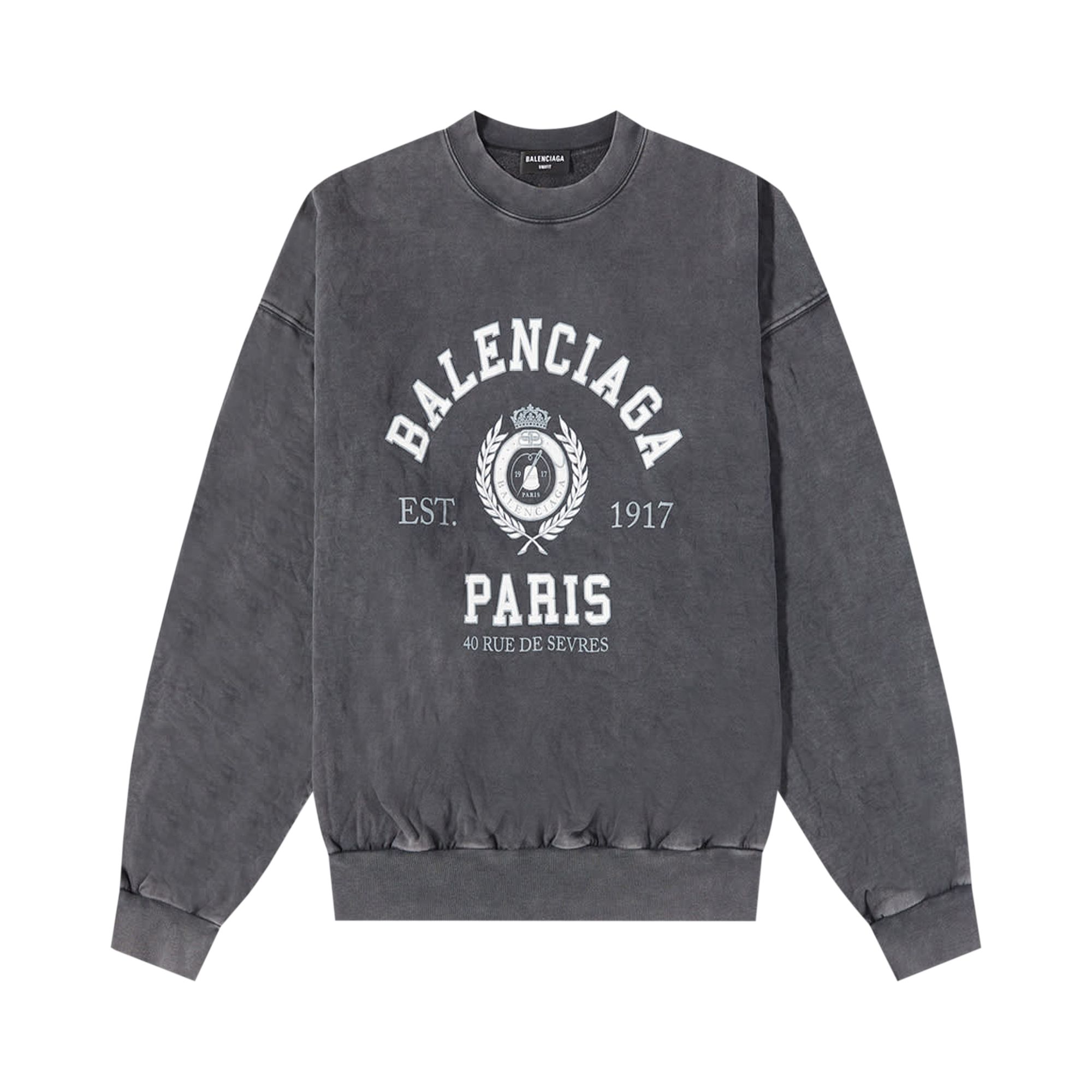 Balenciaga Regular Crewneck 'Black' | Men's Size XS