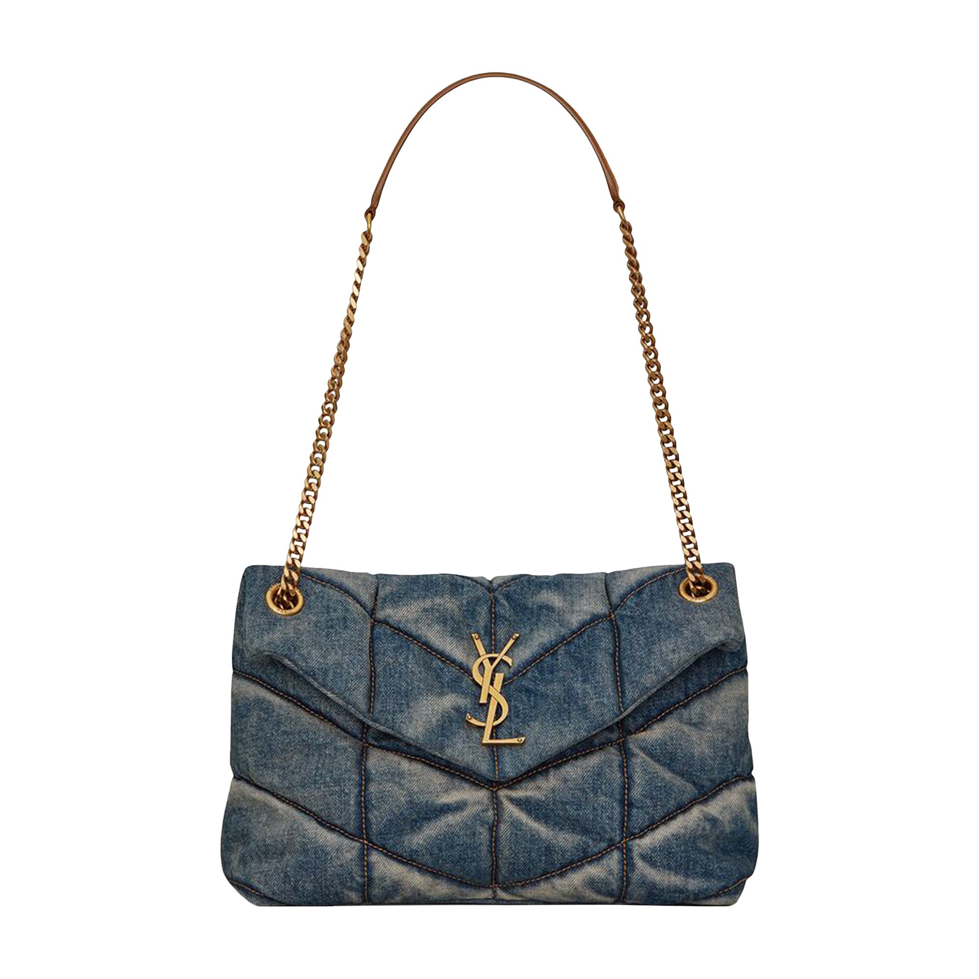 Pre-owned Saint Laurent Puffer Small Bag 'rodeo Blue'