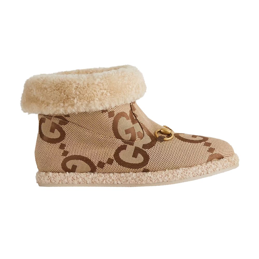 Gucci Wmns GG Ankle Boot 'Horsebit - Beige' | Brown | Women's Size 35