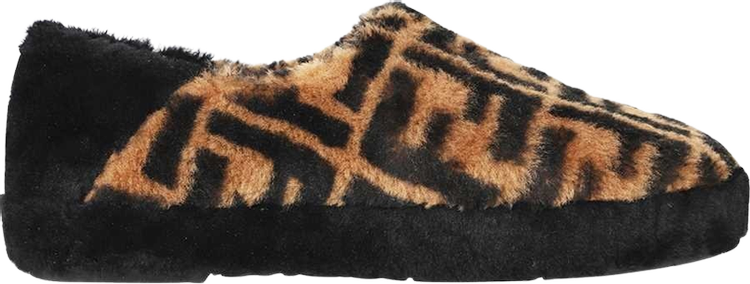 Fendi Shearling Slipper 'FF Logo - Brown'