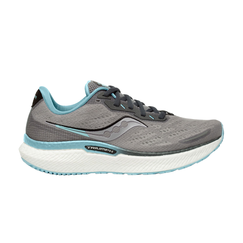 Pre-owned Saucony Wmns Triumph 19 Wide 'alloy Powder' In Grey