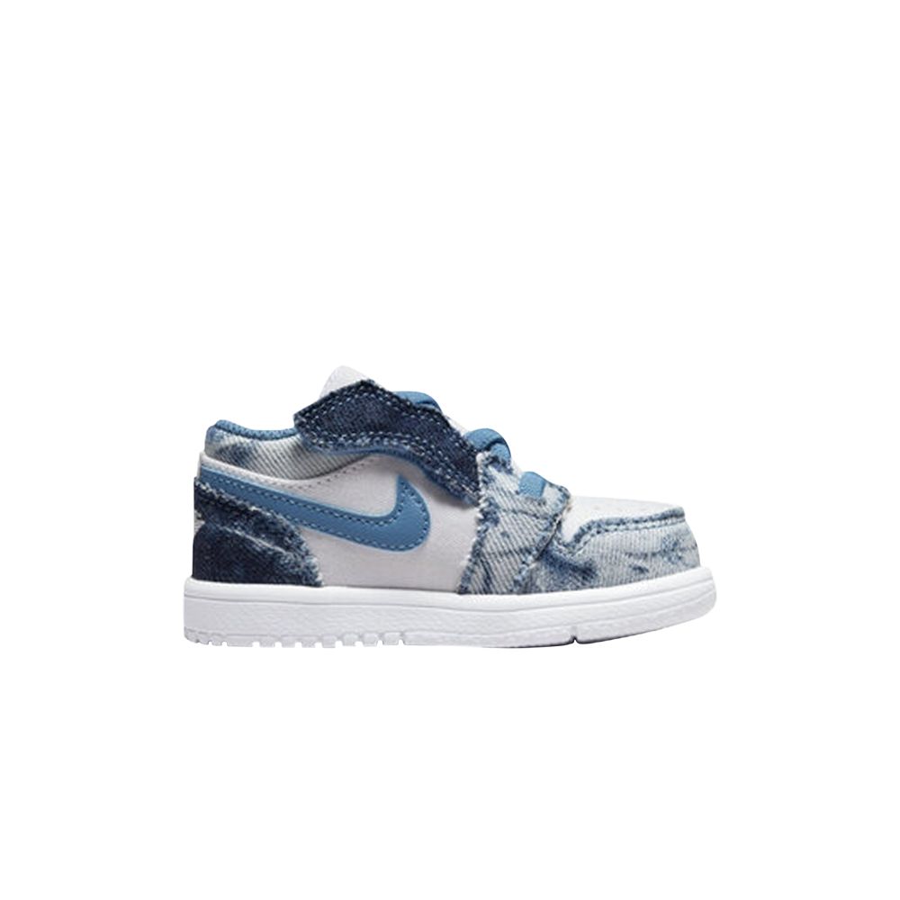 Pre-owned Air Jordan 1 Low Alt Td 'washed Denim' | White | Infant Size 2