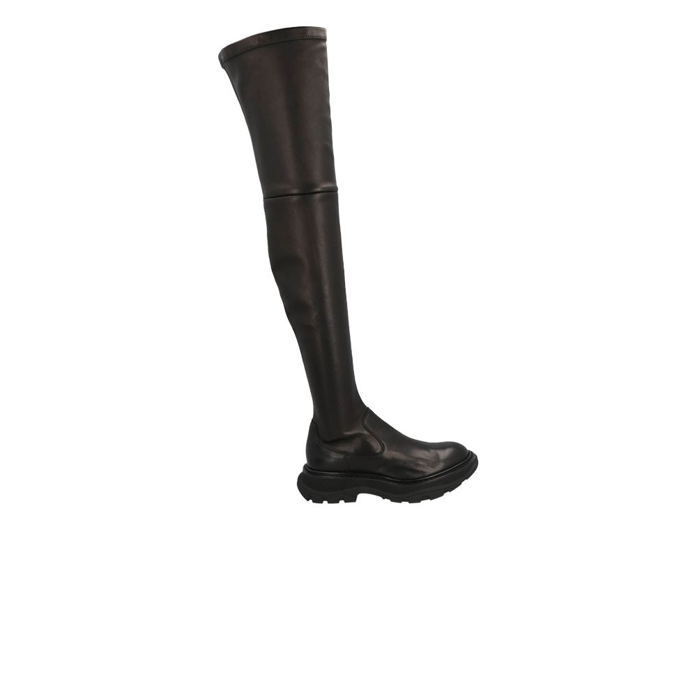Pre-owned Alexander Mcqueen Wmns Tread Slick Tall Boot 'black' | Women's Size 38