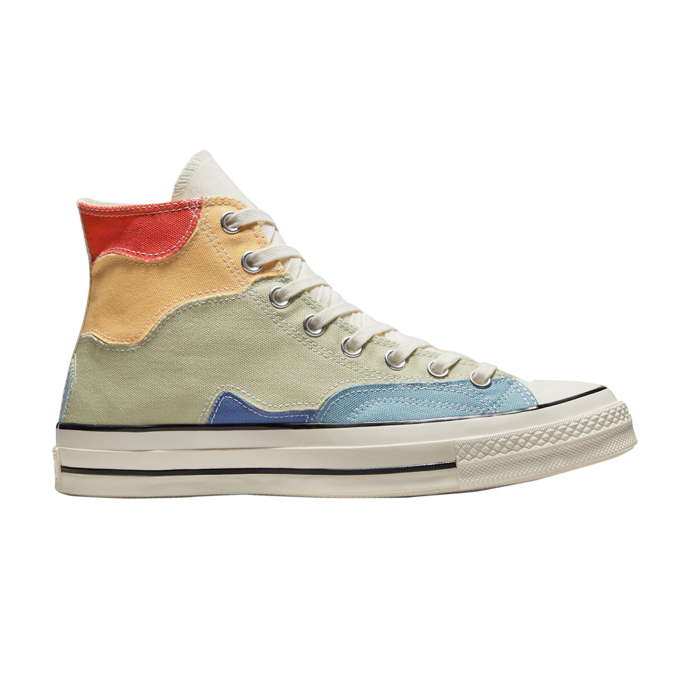 Pre-owned Converse Chuck 70 High 'crafted Patchwork - Olive Aura' In Green