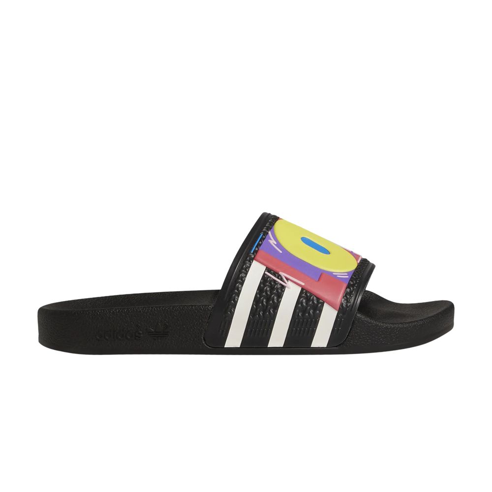 Pre-owned Adidas Originals Kris Andrew Small X Adilette Slide 'pride' In Black