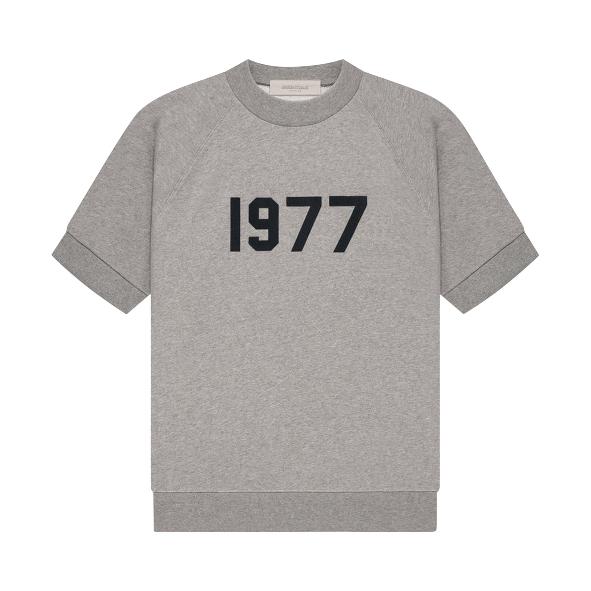 Fear of God Essentials Short-Sleeve Sweatshirt 'Dark Oatmeal' | Grey | Men's Size XL