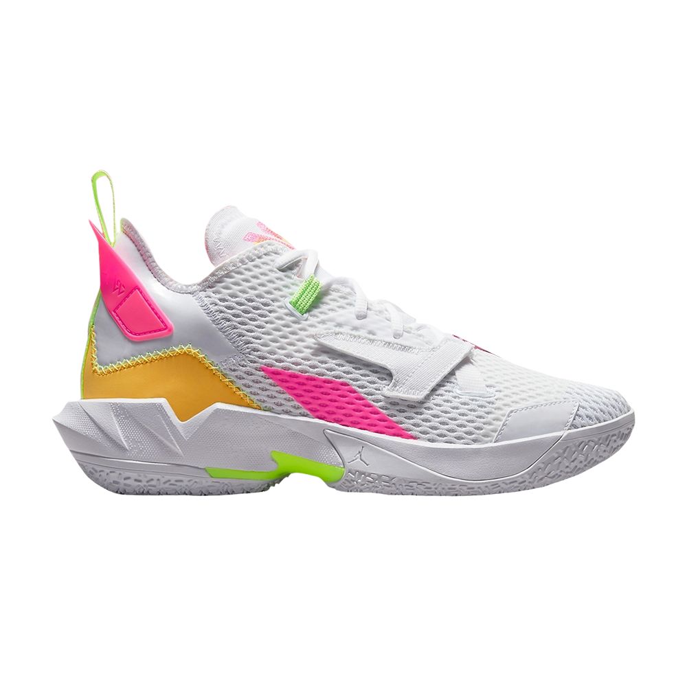 Pre-owned Air Jordan Jordan Why Not Zer0.4 'white Citron Pulse Hyper Pink'