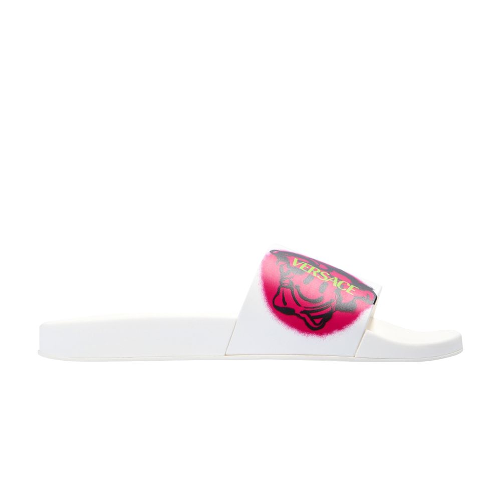 Pre-owned Versace Wmns Medusa Smile Slide 'white' | Women's Size 35