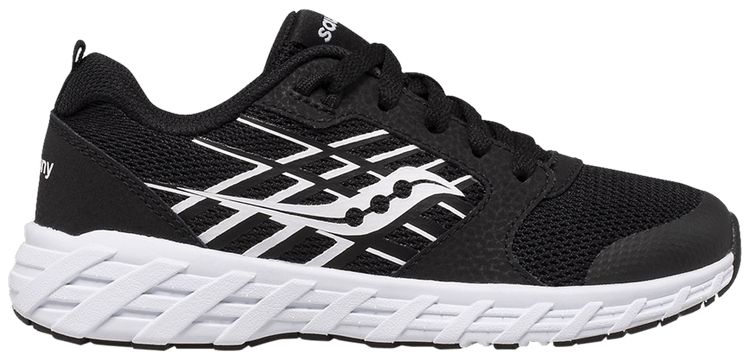Saucony Wind 20 Lace Big Kid Black White