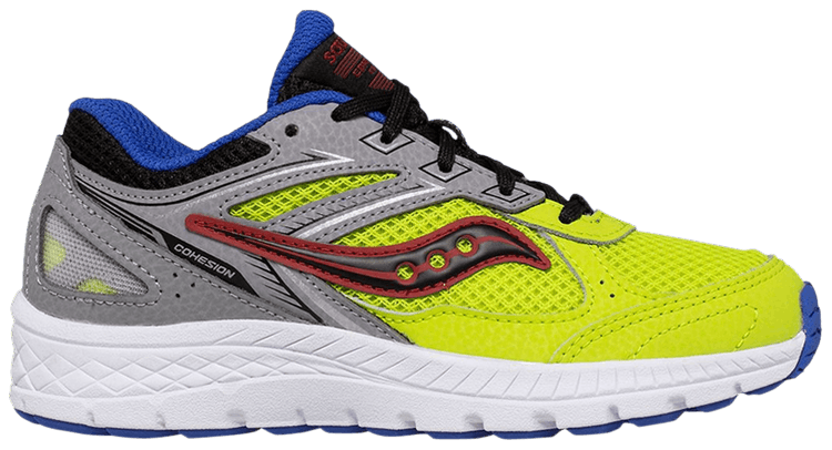 Saucony Cohesion 14 Lace Big Kid Grey Acid Lime