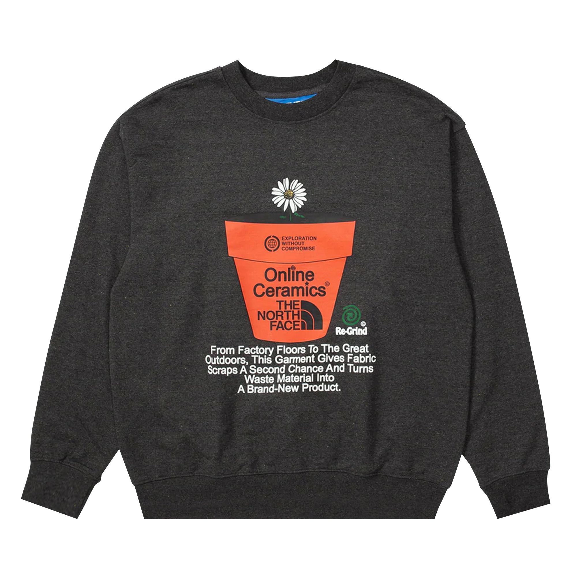 Pre-owned The North Face X Online Ceramics Graphic Crew Sweatshirt 'black Regrind'