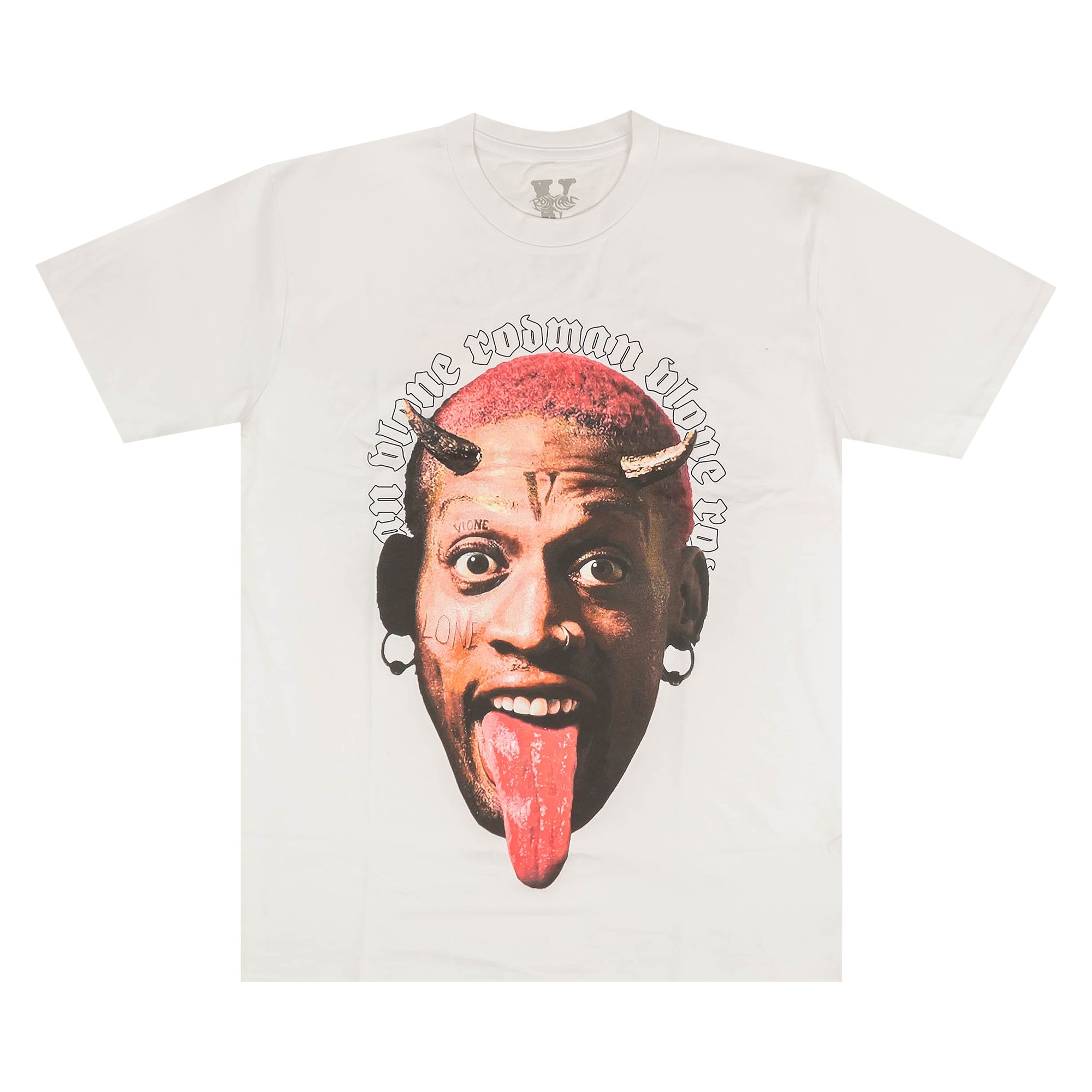 Vlone x Rodman Angel Vs. Demon T-Shirt 'White' | Men's Size S