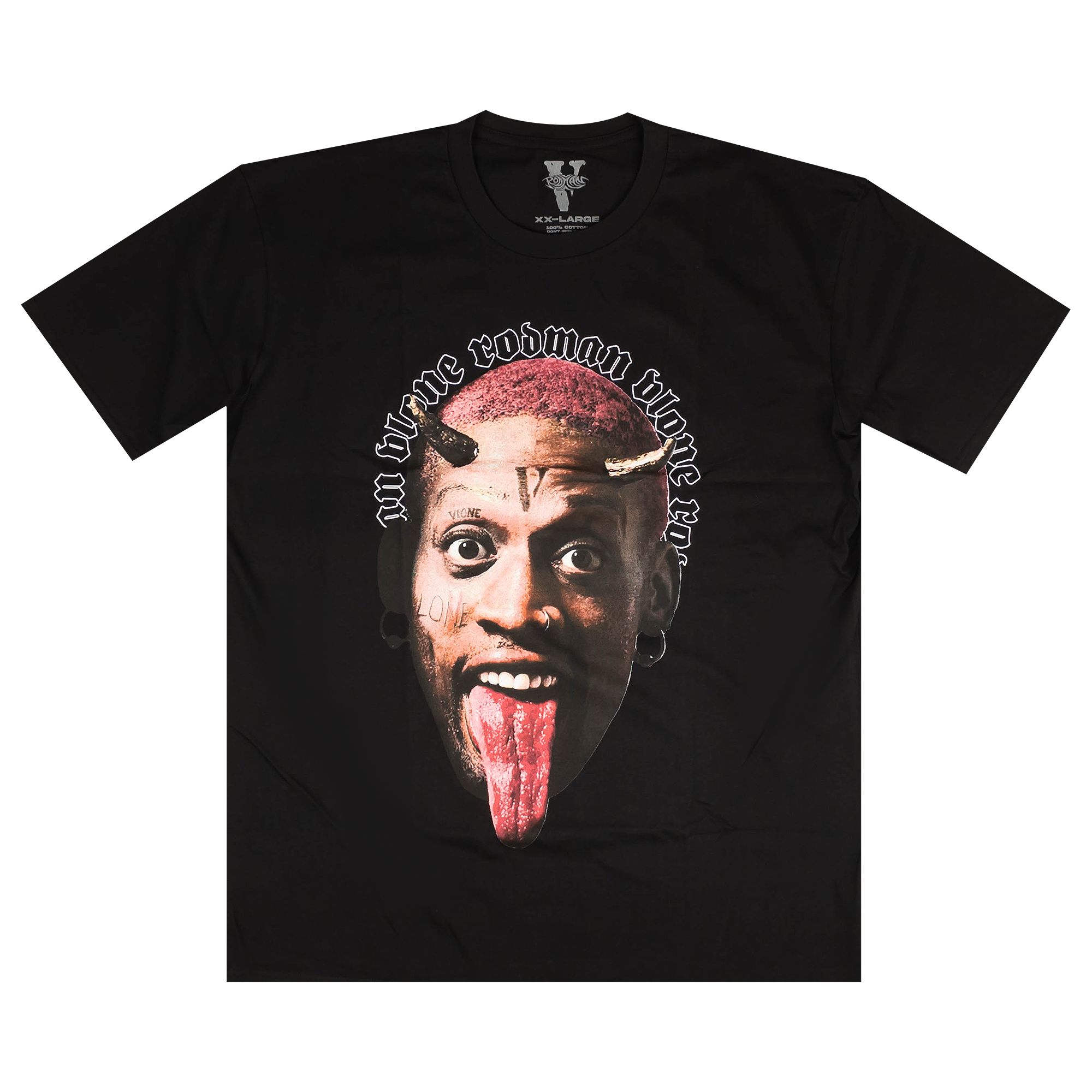 Vlone x Rodman Angel Vs. Demon T-Shirt 'Black' | Men's Size S