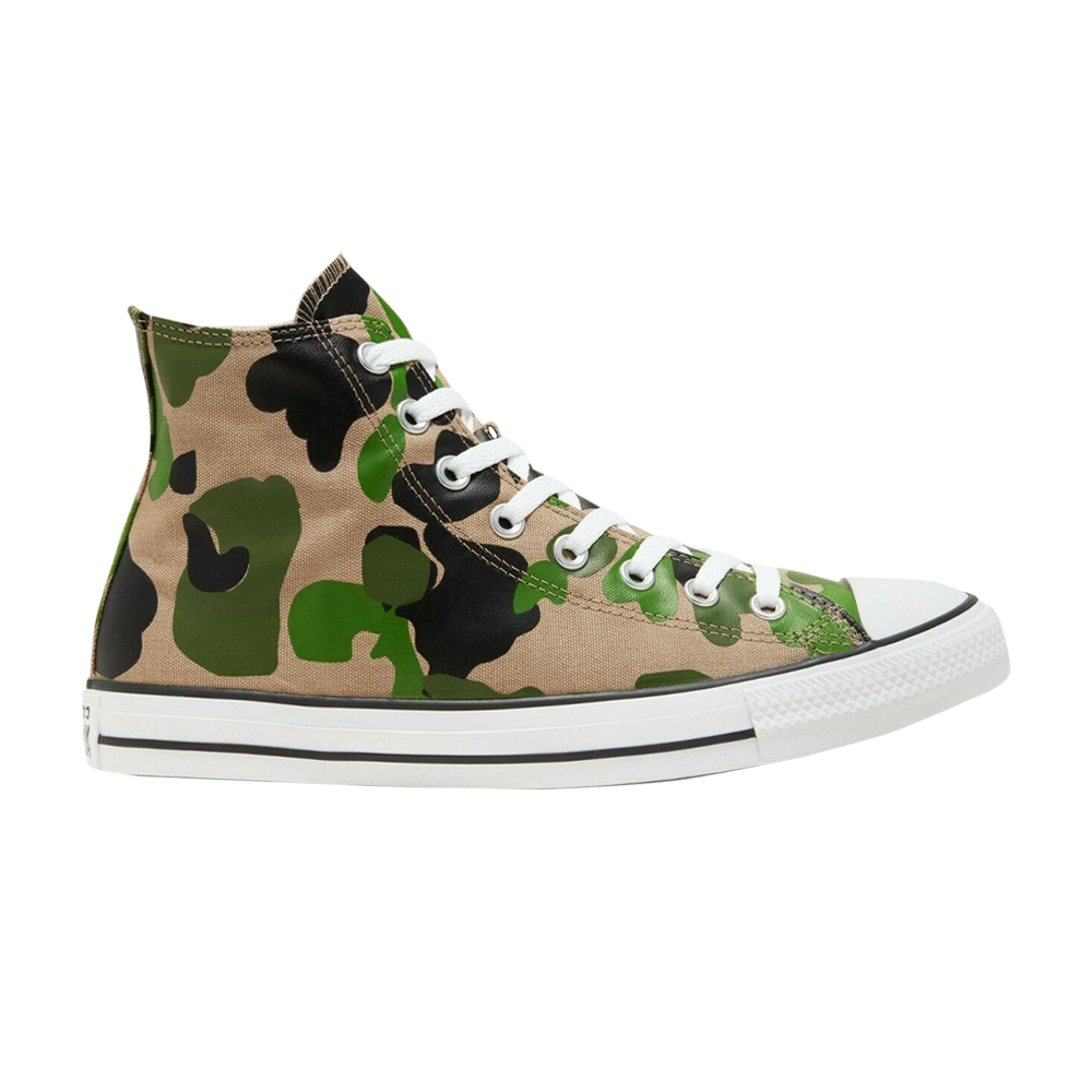 Pre-owned Converse Chuck Taylor All Star High 'camo' In Green