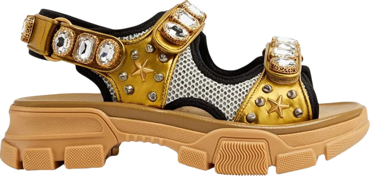 Buy Gucci Wmns Sandals 'Aguru Jewel - Gold' - 552803 DOR70 8065 | GOAT
