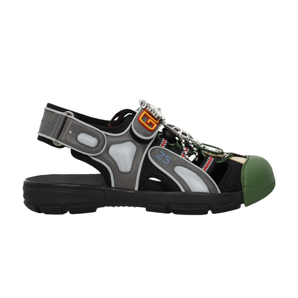 Pre-owned Gucci Wmns Tinsel Sport Sandals 'crystal Grey' | Women's Size 35.5