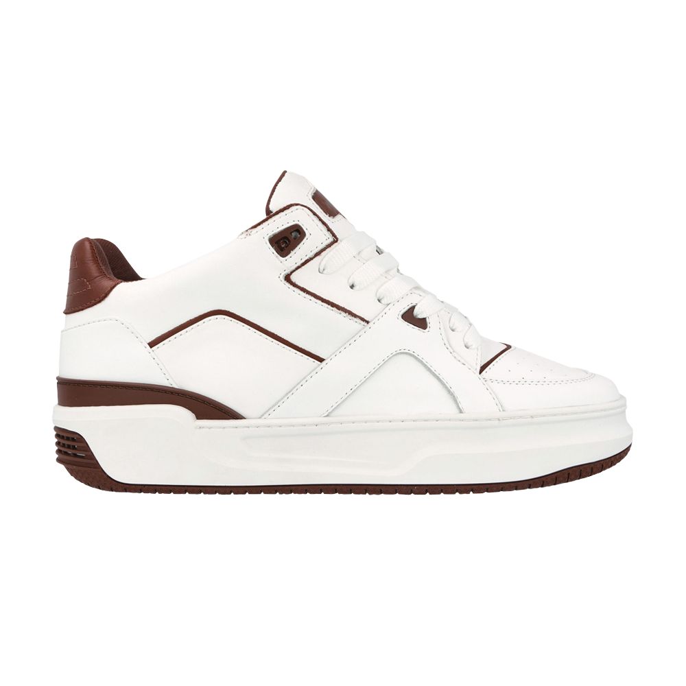 Pre-owned Just Don Luxury Courtside Low 'white Burgundy' | Men's Size 44
