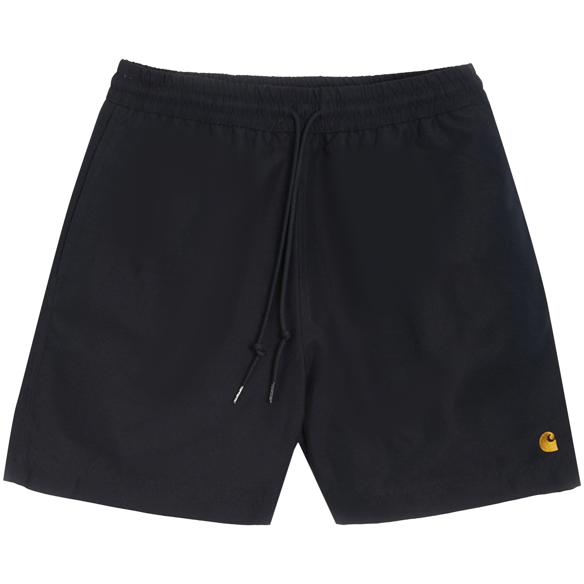 Pre-owned Carhartt Wip Chase Swim Trunks 'black/gold'