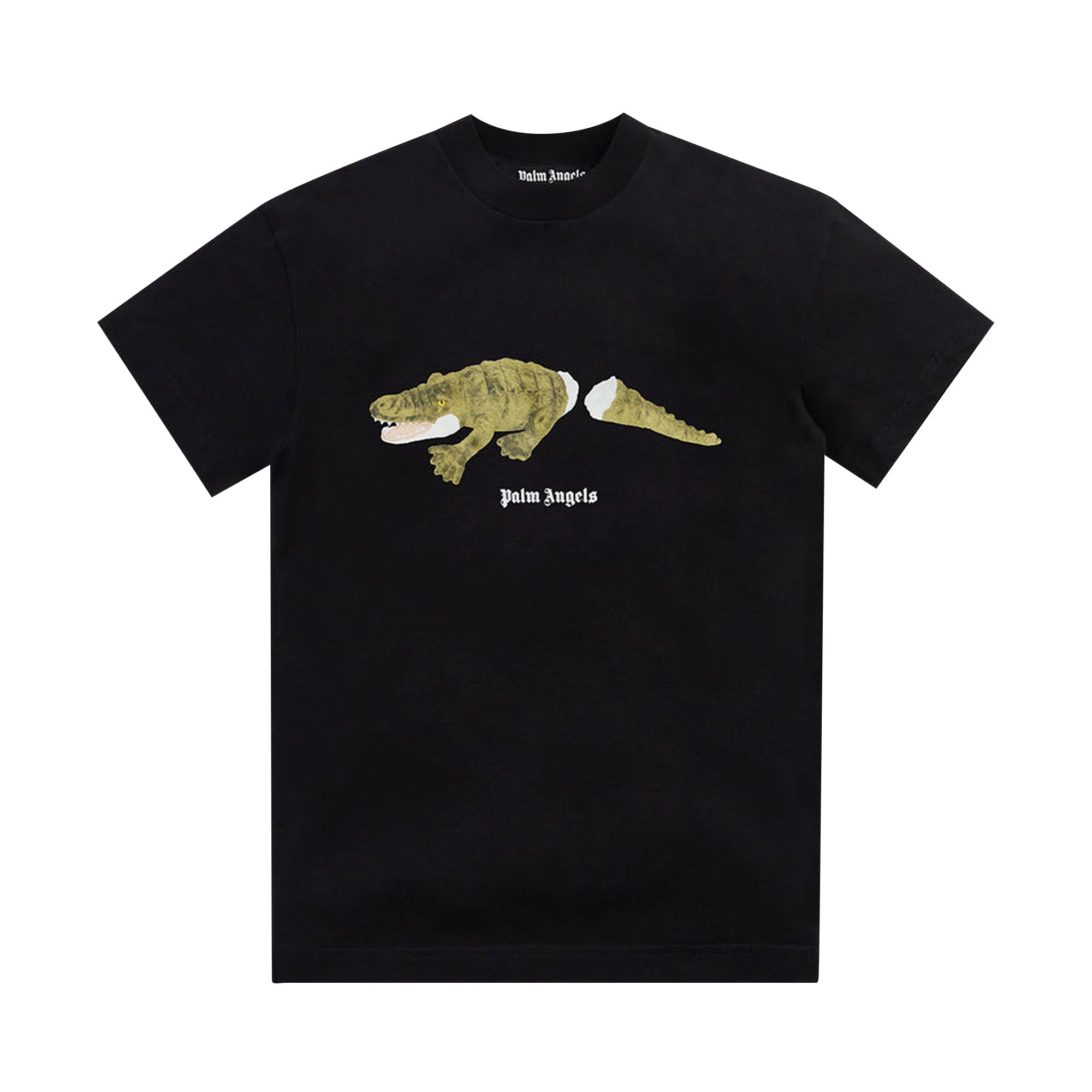 Palm Angels Croco Classic Tee 'Black/Green' | Men's Size 2XL