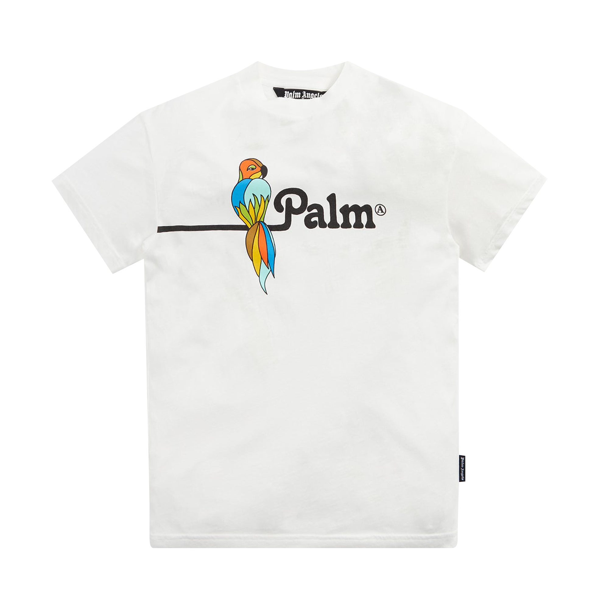 Pre-owned Palm Angels Parrot Vintage Tee 'white/black'
