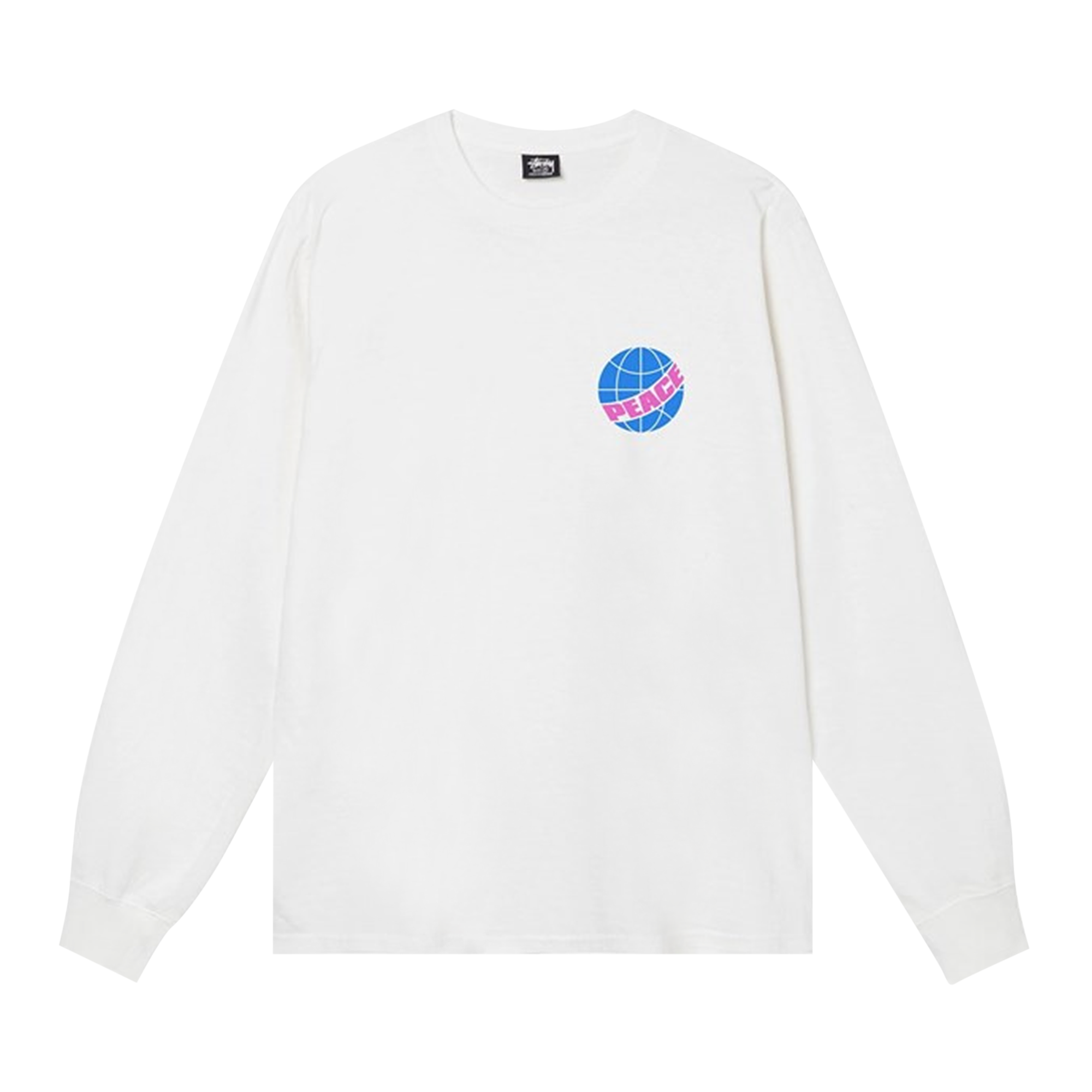 Pre-owned Stussy Global Peace Pigment Dyed Long-sleeve Tee 'natural' In Cream