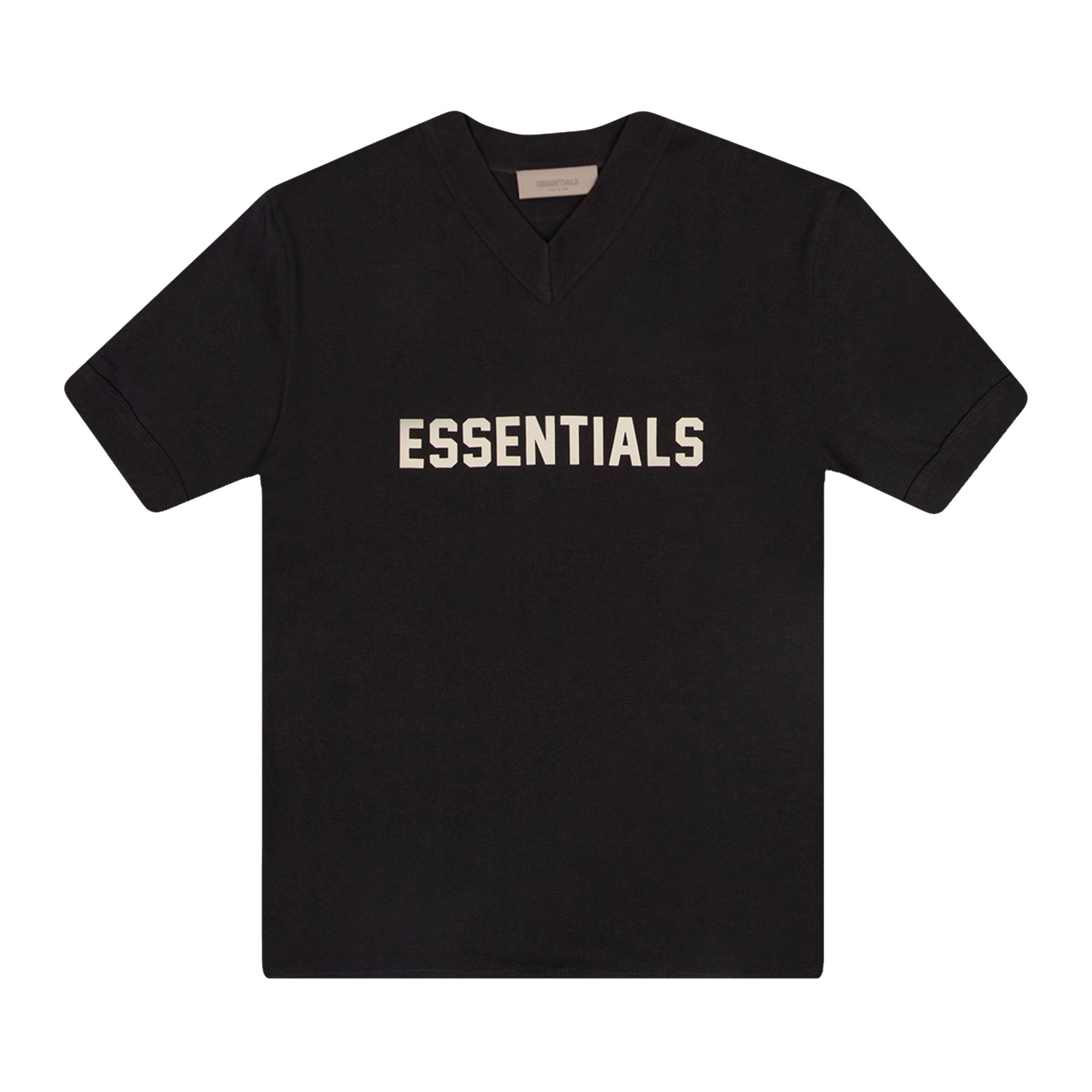 Fear of God Essentials Kids V-Neck Tee 'Iron' | Black | Kid's Size 14.5