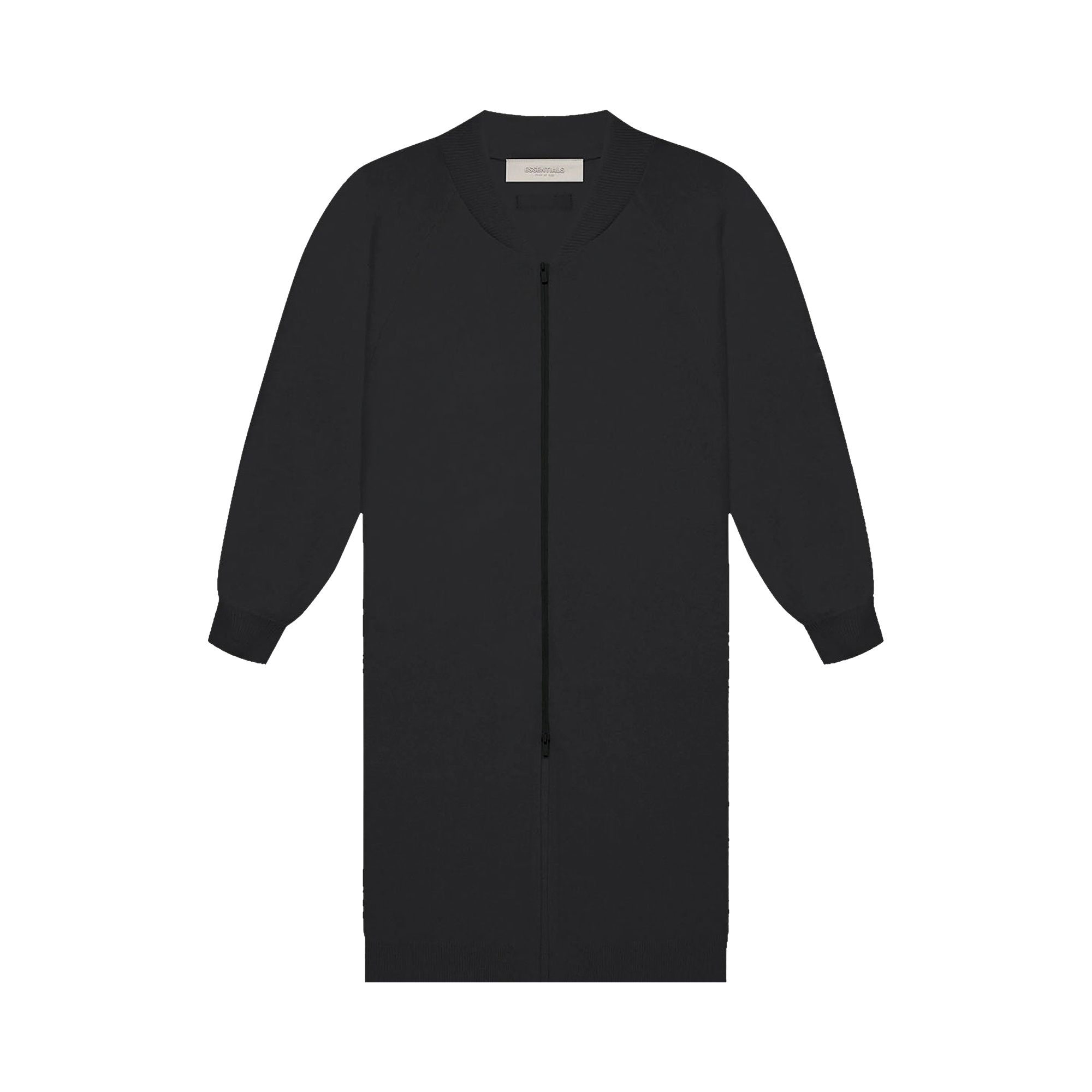 Pre-owned Essentials Fear Of God  Long Cardigan 'iron' In Black