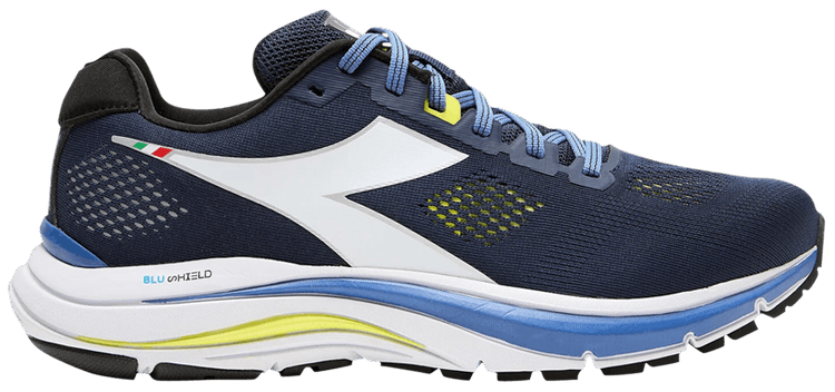 Diadora Mythos Blushield 7 Vortice Black Iris Neon Yellow