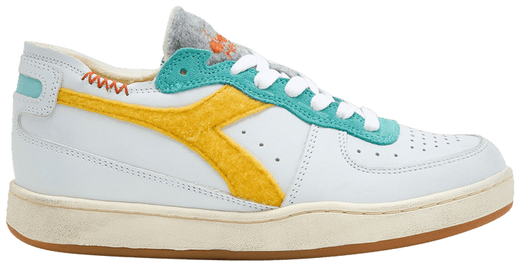 Diadora Mi Basket Row Cut White Banana