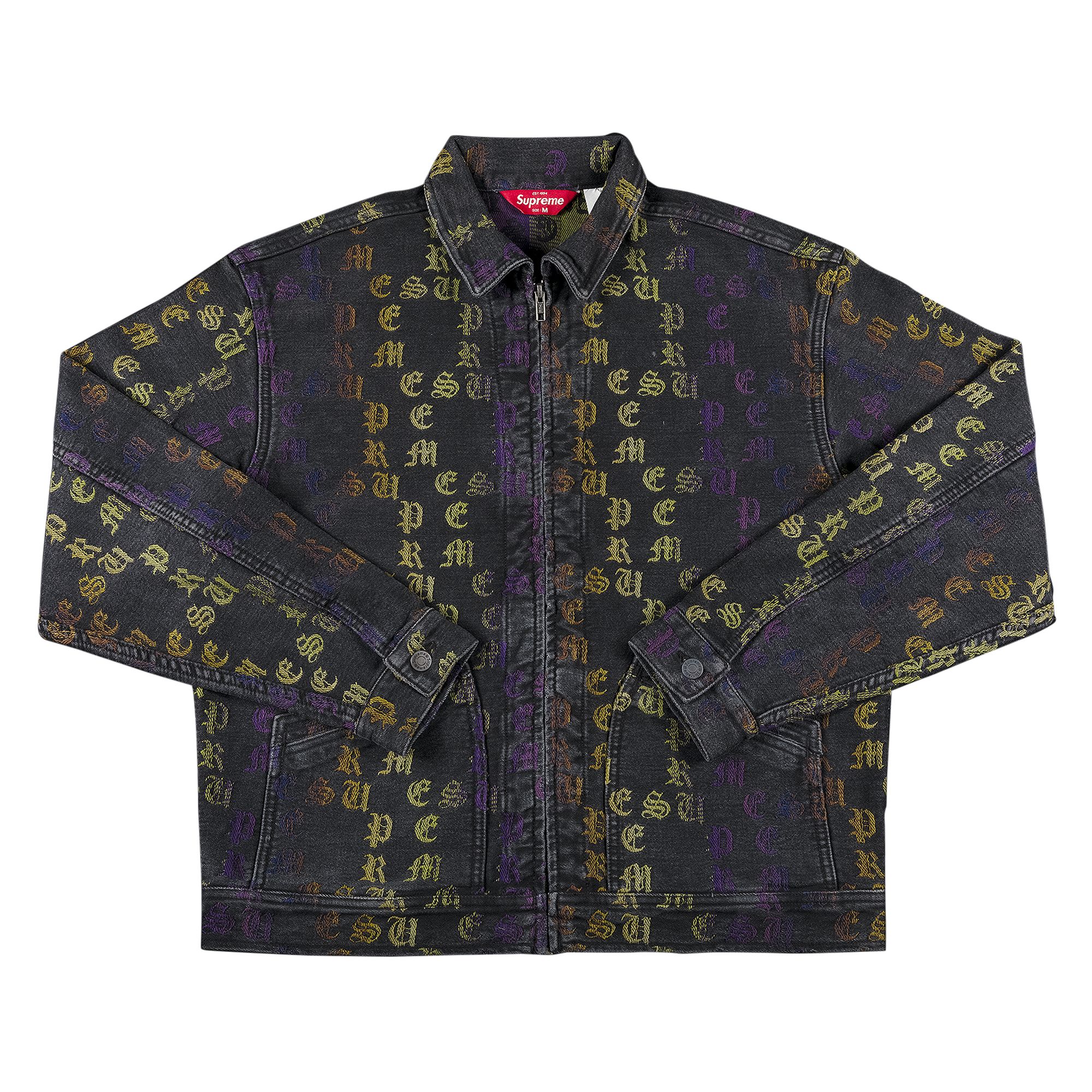 Supreme Gradient Jacquard Denim Work Jacket 'Black' | Men's Size XL