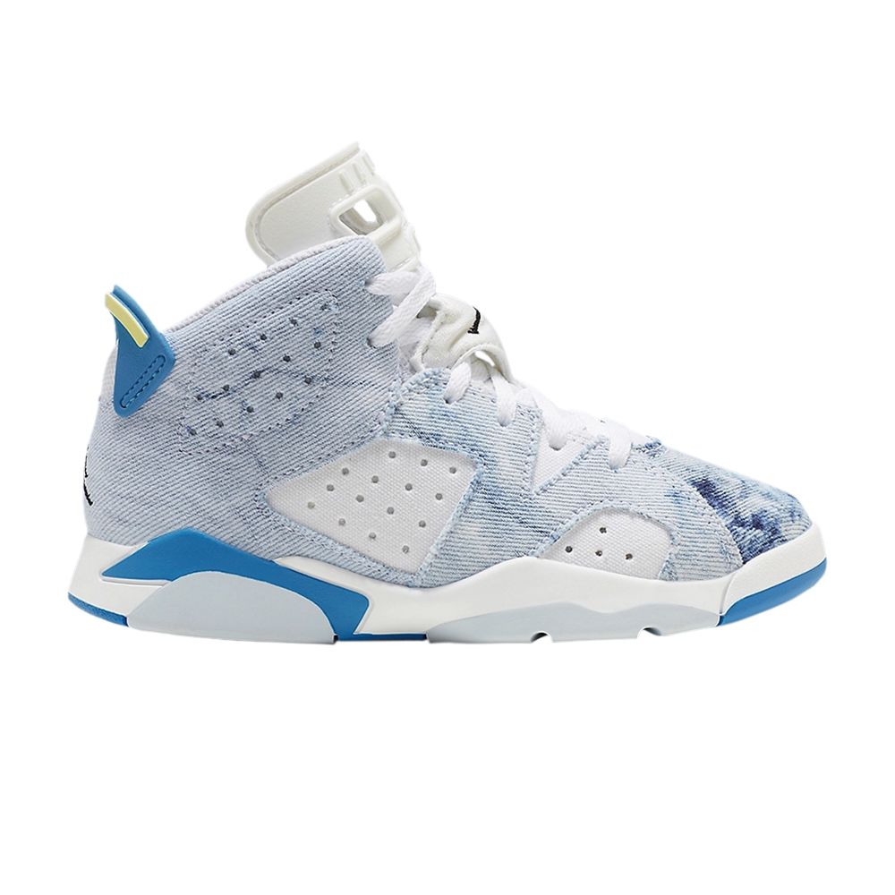Pre-owned Air Jordan 6 Retro Ps 'washed Denim 2022' | Blue | Kid's Size 13