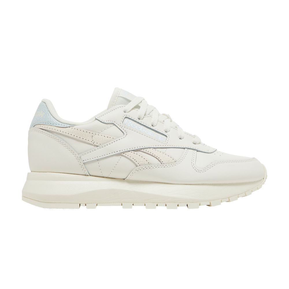 Reebok Wmns Classic Leather SP 'Chalk Glass Blue' | Cream | Women's Size 6