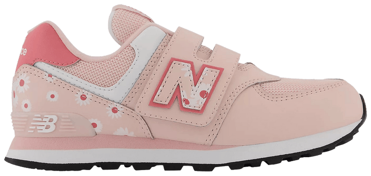 New Balance 574 Hook  Loop Little Kid Wide Pink Florals