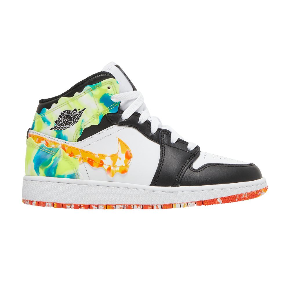 Air Jordan 1 Mid SE GS 'Drip' | Black | Kid's Size 4.5