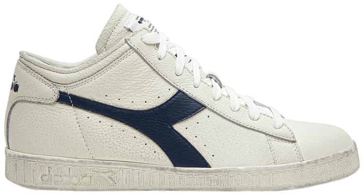 Diadora Game L Waxed Row Cut White Blue Caspian Sea
