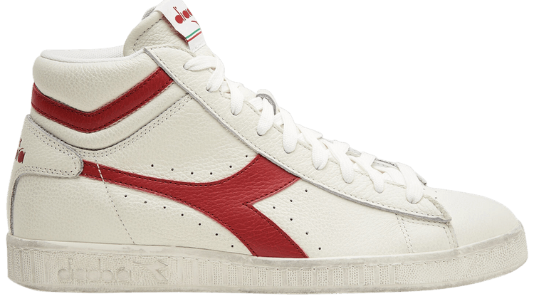 Diadora Game L High Waxed White Red Pepper