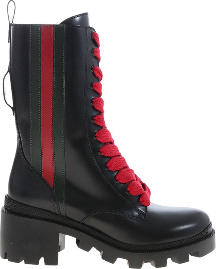 Buy Gucci Wmns Leather Web Ankle Boots 'Black' - 583338 DKSA0 1094 | GOAT