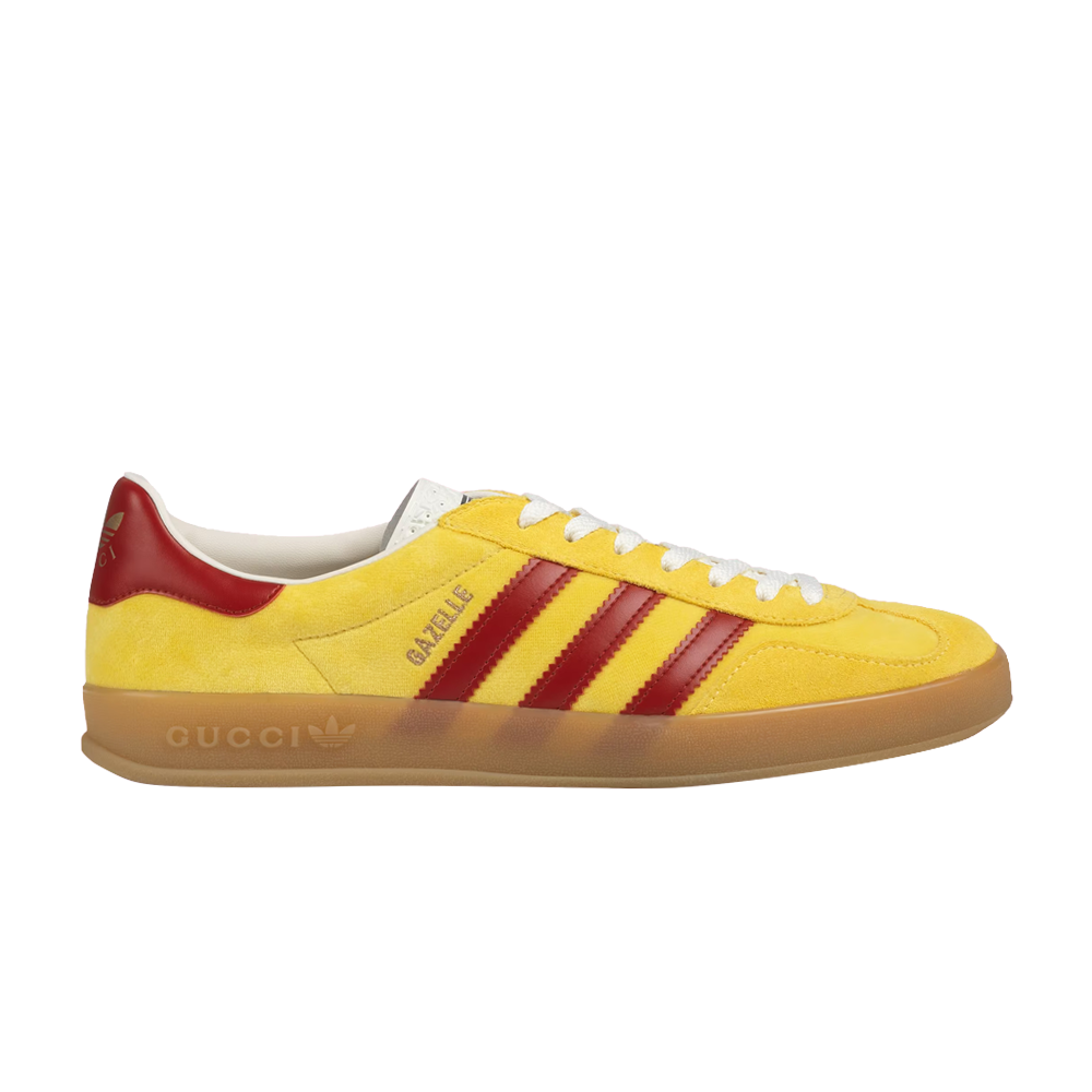 adidas gazelle yellow and red