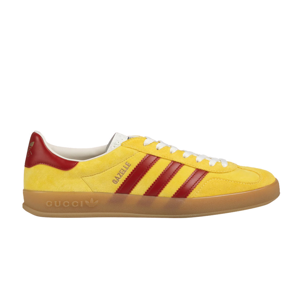 Pre-owned Gucci Adidas X  Gazelle 'yellow Velvet'
