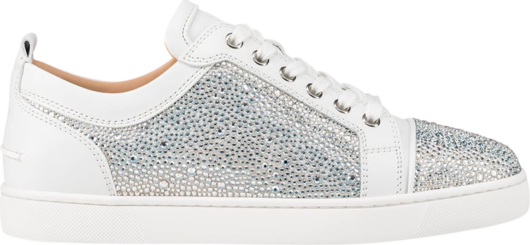 new CHRISTIAN LOUBOUTIN Louis Flat Strass crystal mirror silver