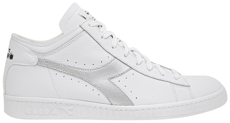 Diadora Game Row Cut Metal White Silver