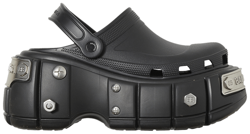 balenciaga crocs black