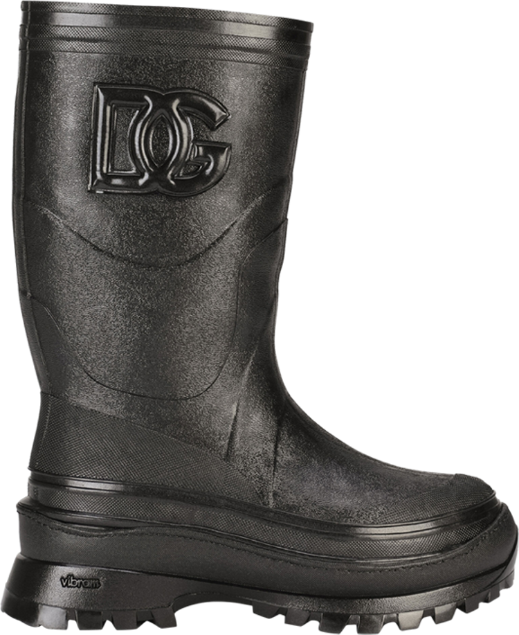 Dolce & Gabbana Rubber Boot 'DG Logo - Black'