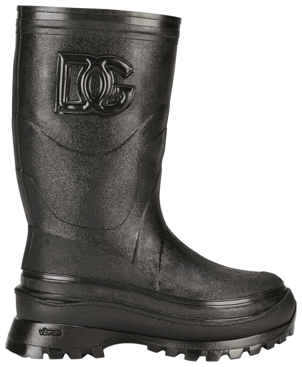 Dolce & Gabbana Rubber Boot 'DG Logo - Black'